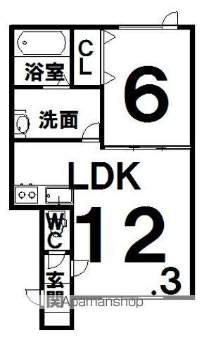ラベージ(1LDK/1階)の間取り写真