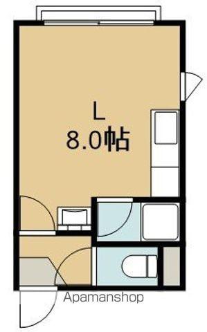 ライフペリエ(ワンルーム/2階)の間取り写真