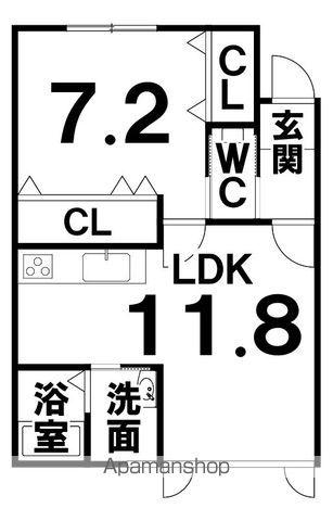 イースト5(1DK/1階)の間取り写真