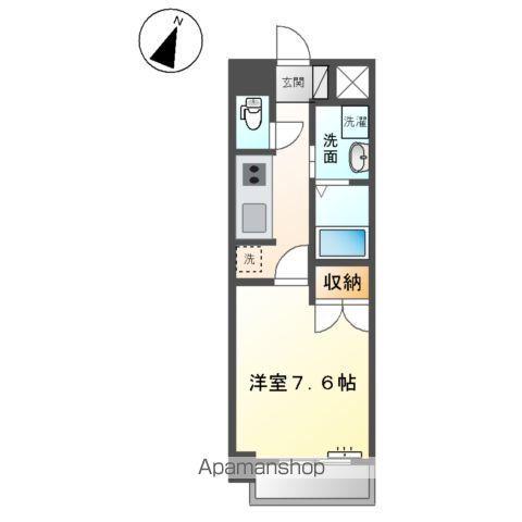 メゾンドガスパール名駅(1K/3階)の間取り写真