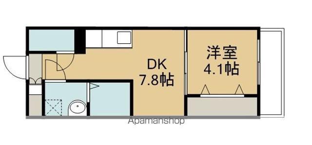 トレステーラ プランドール4(1DK/1階)の間取り写真