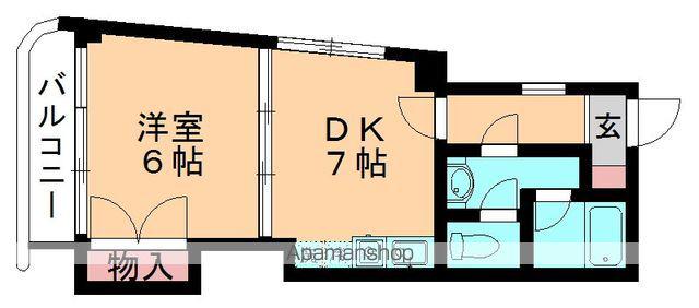 M&Rマンション(1DK/4階)の間取り写真