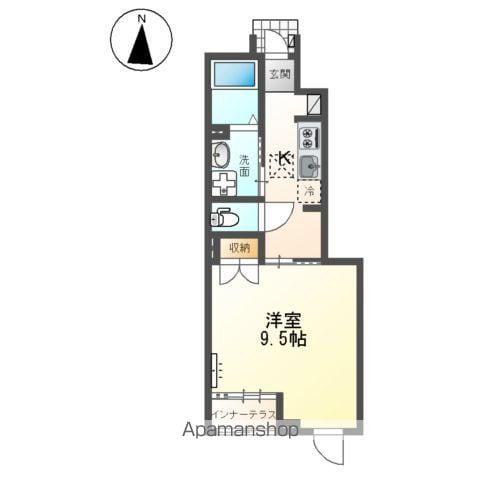 プレミアムMINI(1K/1階)の間取り写真