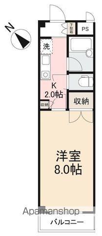 ラピュタ宮脇(1K/2階)の間取り写真