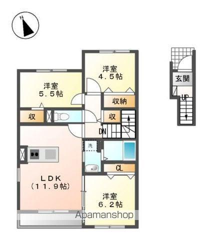 クレシア和(3LDK/2階)の間取り写真
