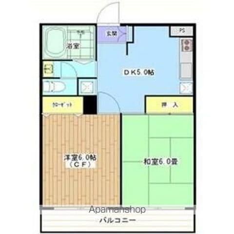 オンダエルドラド 八潮Ⅱ(2DK/3階)の間取り写真