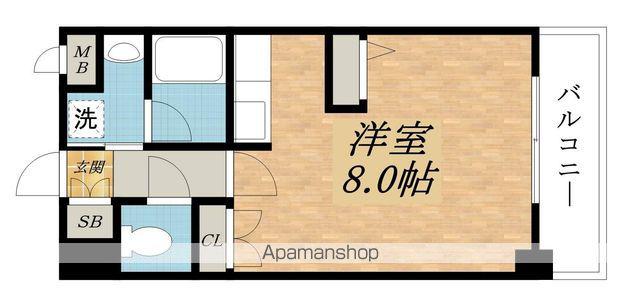 ウォーターマーク(1K/2階)の間取り写真