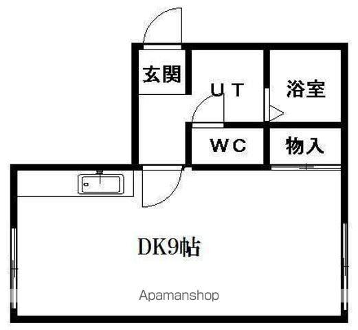 エクセレンス野幌(ワンルーム/3階)の間取り写真