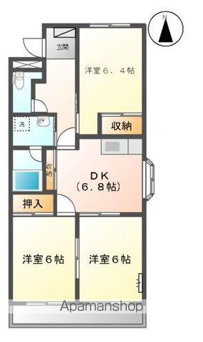 コンフォースMK(3DK/2階)の間取り写真