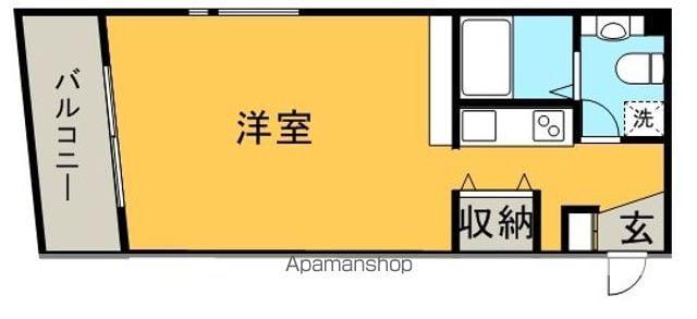 EVA鶴ヶ島(ワンルーム/3階)の間取り写真