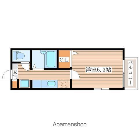 フレール台原(1K/1階)の間取り写真