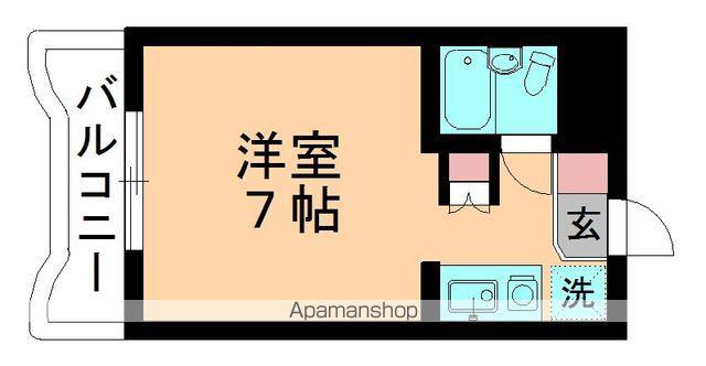 ラ・ペール(ワンルーム/2階)の間取り写真