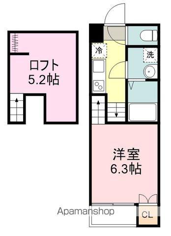 ABELIA(1K/1階)の間取り写真