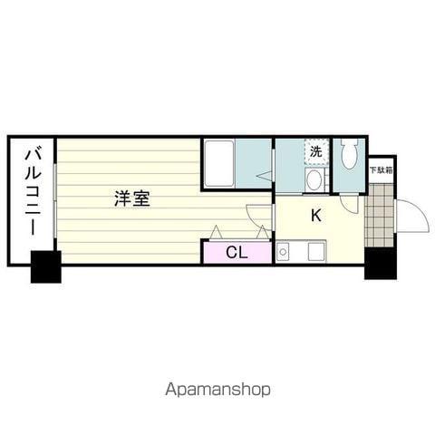 RJR鹿大前(1K/7階)の間取り写真