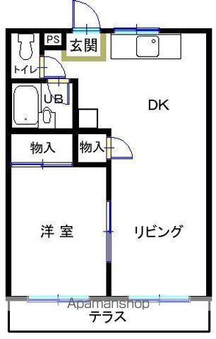 メゾン・ソレイユ(1LDK/2階)の間取り写真