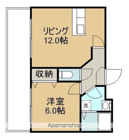 スリーゼ南太平寺B(1LDK/2階)の間取り写真