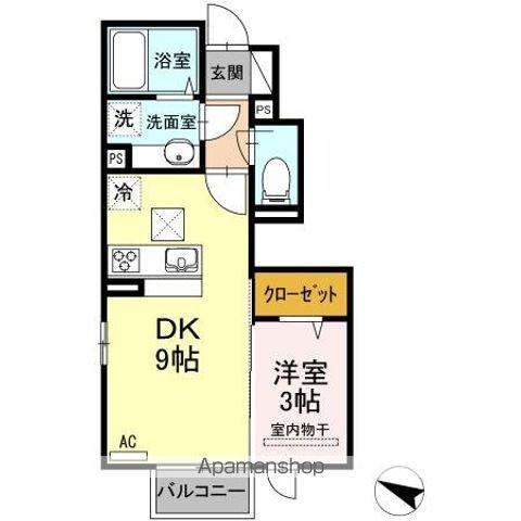 ノヴァ ソレイユ(1LDK/1階)の間取り写真