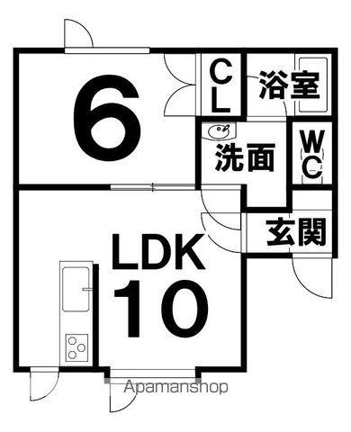 レガーロ(1LDK/2階)の間取り写真