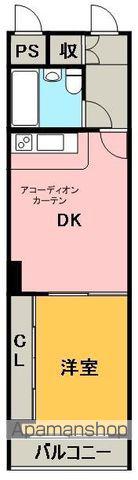シティハイム佐古パート七(1DK/4階)の間取り写真
