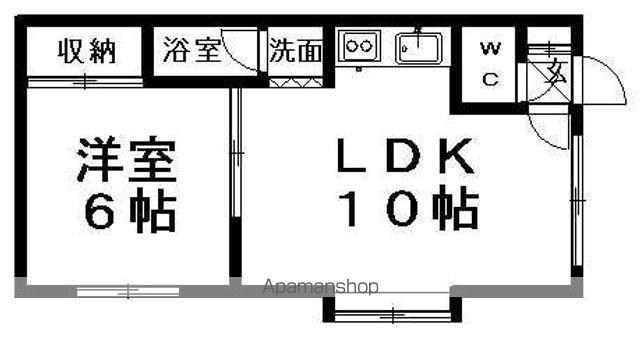 第21大成コーポ(1LDK/3階)の間取り写真
