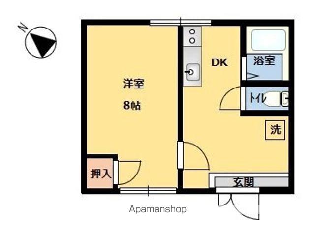 シティ臼坂(1DK/1階)の間取り写真