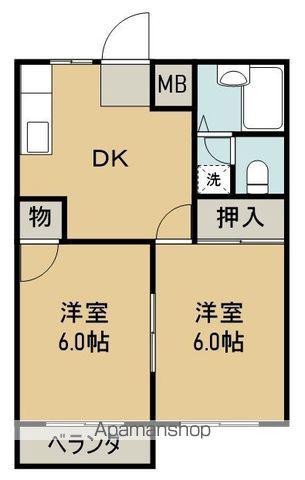 エルディム後藤(2DK/2階)の間取り写真