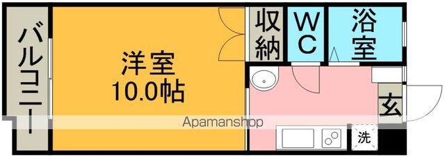 コーポリバーサイド(1K/1階)の間取り写真