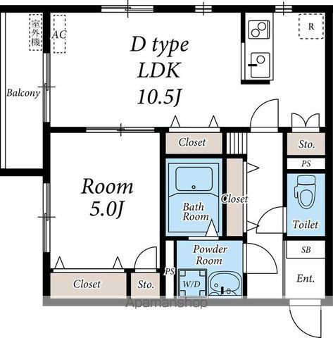 リブリ・LE・LIEN(1LDK/3階)の間取り写真