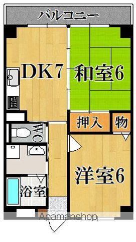 メゾン開宝二番館(2DK/1階)の間取り写真