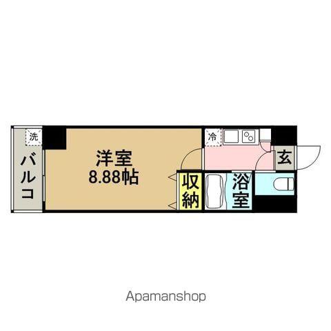 TOTSU RESIDENCE HAKATA イースト(1K/9階)の間取り写真