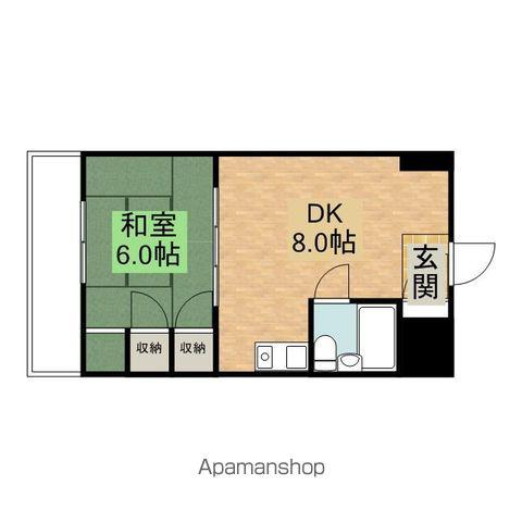 ラ・クール泉(1DK/6階)の間取り写真