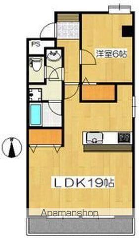 スカイマンション カニエ(1LDK/4階)の間取り写真