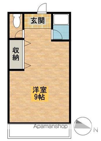 ワンルームホープ(ワンルーム/1階)の間取り写真