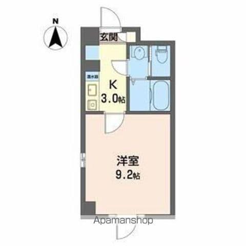クレール池下(1K/3階)の間取り写真