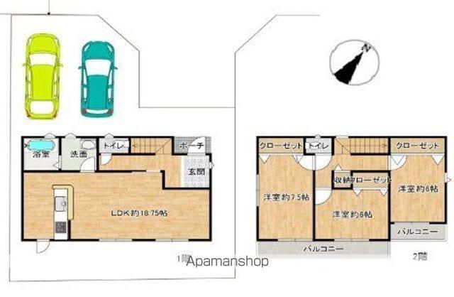 阪和線 長滝駅 徒歩14分 2階建 築1年(3LDK)の間取り写真