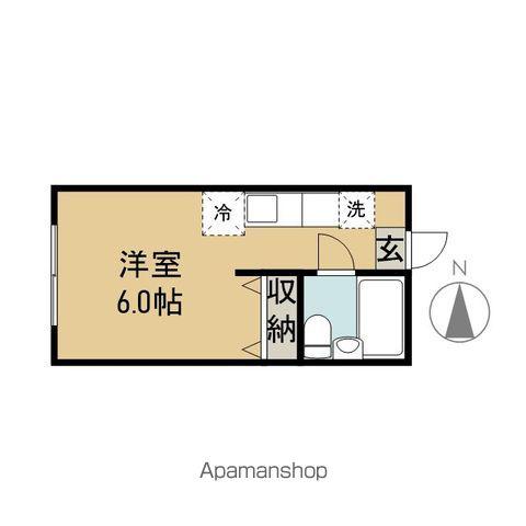 ROOM FOR GROWTH(ワンルーム/2階)の間取り写真