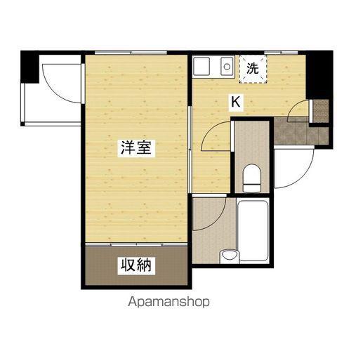 メゾン小町(1K/4階)の間取り写真