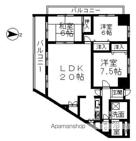 ファヴォール白壁(3LDK/2階)の間取り写真