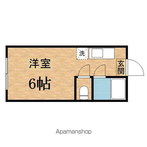 第2フクホー(ワンルーム/1階)の間取り写真