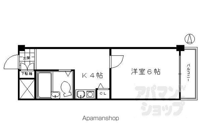 メイゾン室町(1K/2階)の間取り写真