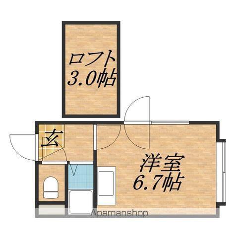 アップルハウス北16条Ⅱ(ワンルーム/1階)の間取り写真