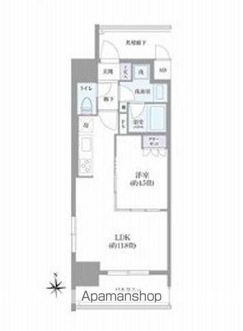 OKBアヴェニール菊井町(1LDK/13階)の間取り写真