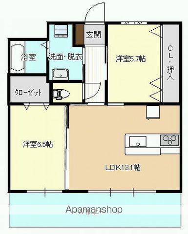 J.FEEL高千穂通(2LDK/9階)の間取り写真