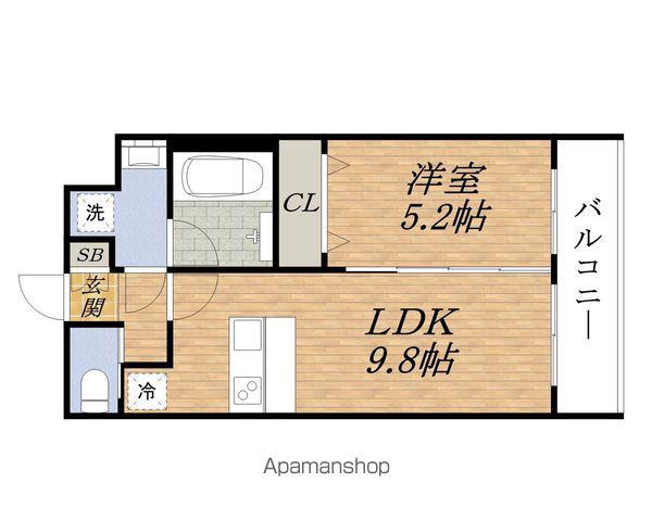 PREGIO 十三(1LDK/2階)の間取り写真