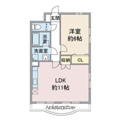 レジーナ鳥居松(1LDK/1階)の間取り写真
