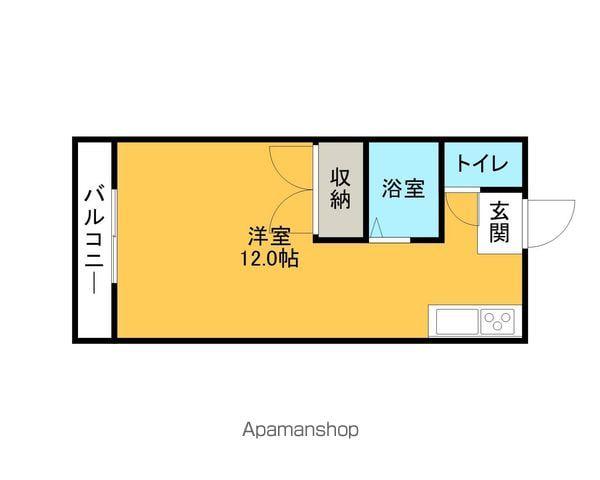 平成第二コーポ(ワンルーム/2階)の間取り写真