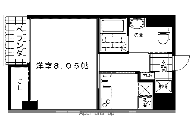 ケイズファイブ(1K/3階)の間取り写真