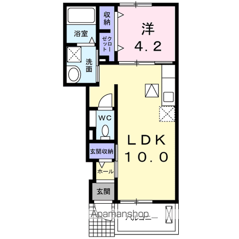 サウスウェー5A(1LDK/1階)の間取り写真
