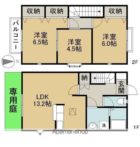 ＳＮＯＷ　ＤＲＯＰ　Ａ棟(3LDK)の間取り写真