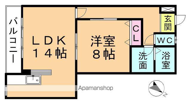 セシリア(1LDK/1階)の間取り写真
